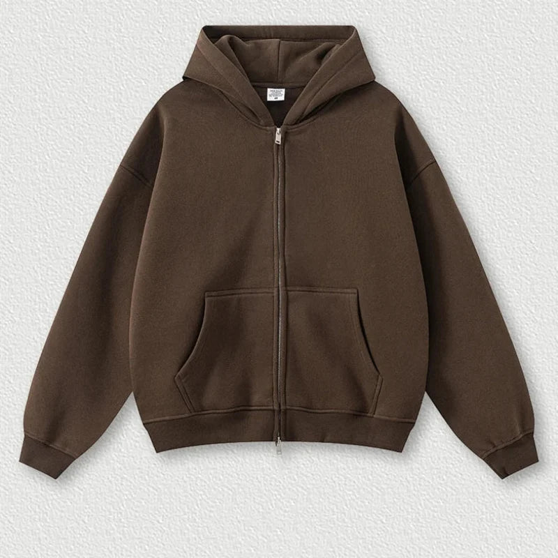 Y2K Origin 345gsm Boxy Fit Zip Up Hoodie