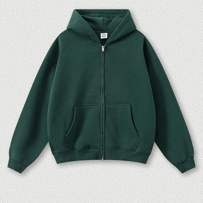 Y2K Origin 345gsm Boxy Fit Zip Up Hoodie