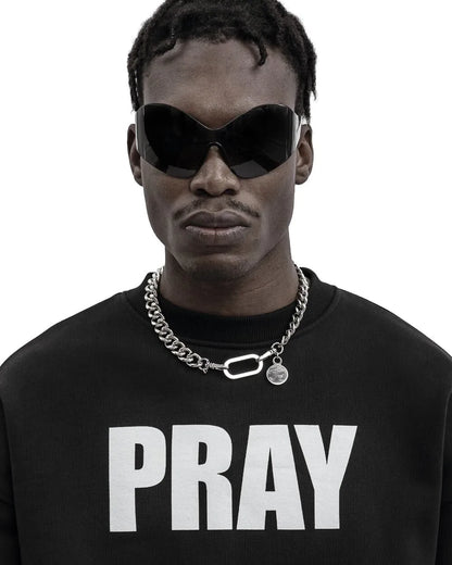 Y2K PRAY Graphic Hoodie Sweater