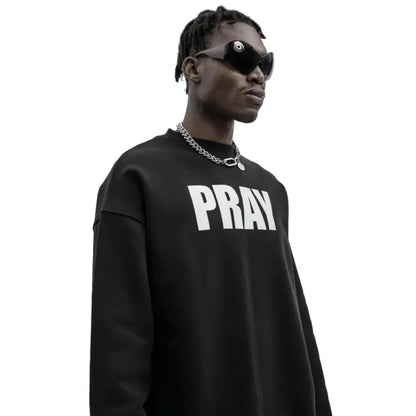 Y2K PRAY Graphic Hoodie Sweater