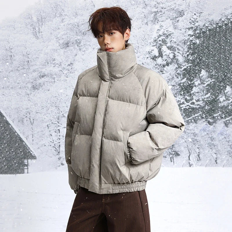 Y2K Padded Stand Collar Zip Up Coat Puffer Jacket