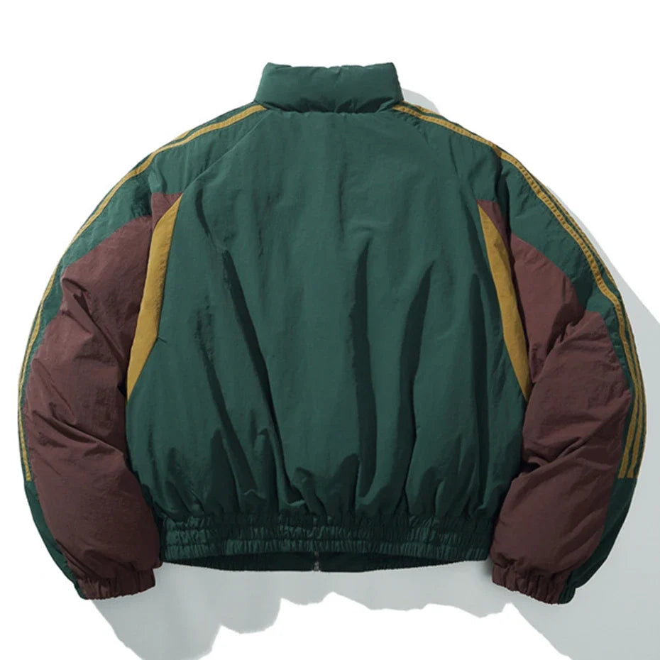 Y2K Patchwork Puffer Jacket Coat