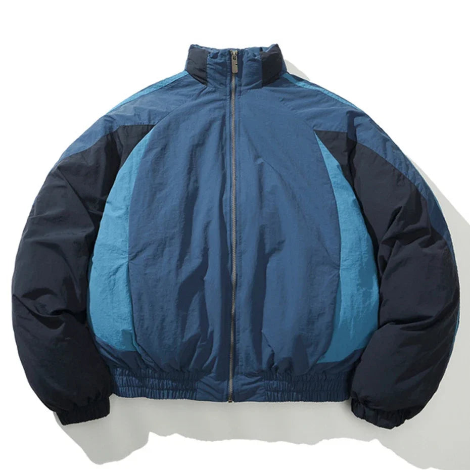 Y2K Patchwork Puffer Jacket Coat