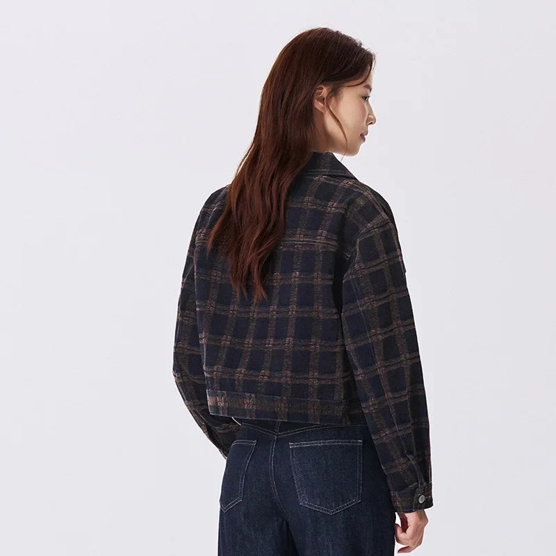 Y2K Petite Cropped Retro Denim Jacket