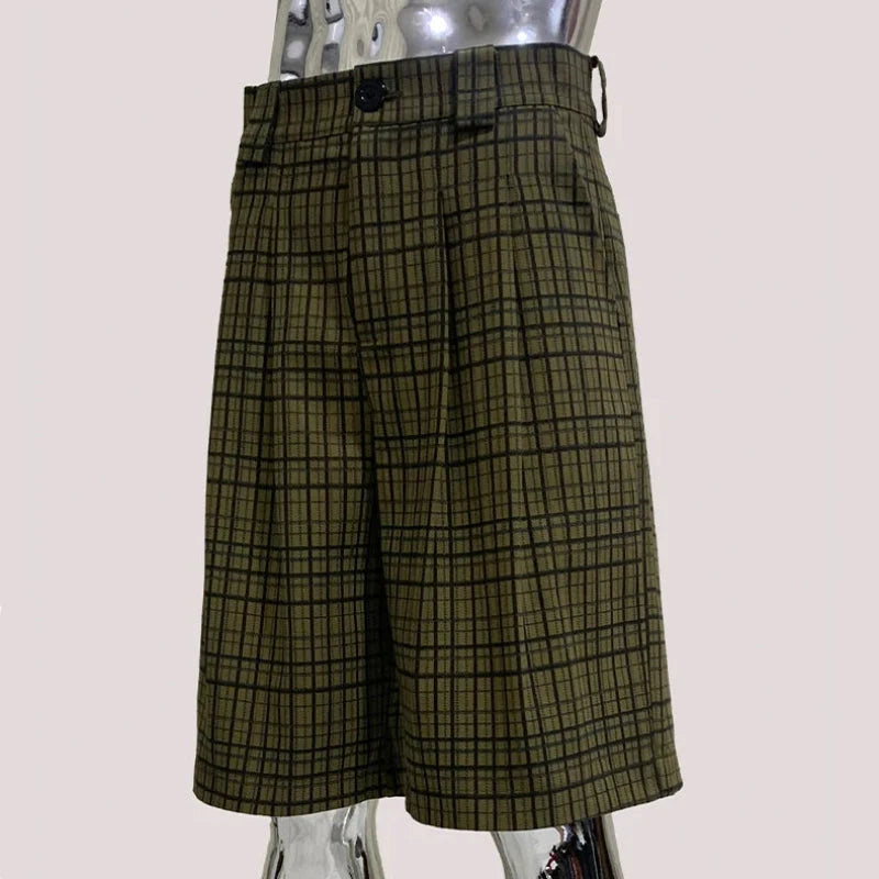 Y2K Plaid Gingham High Waist Jorts