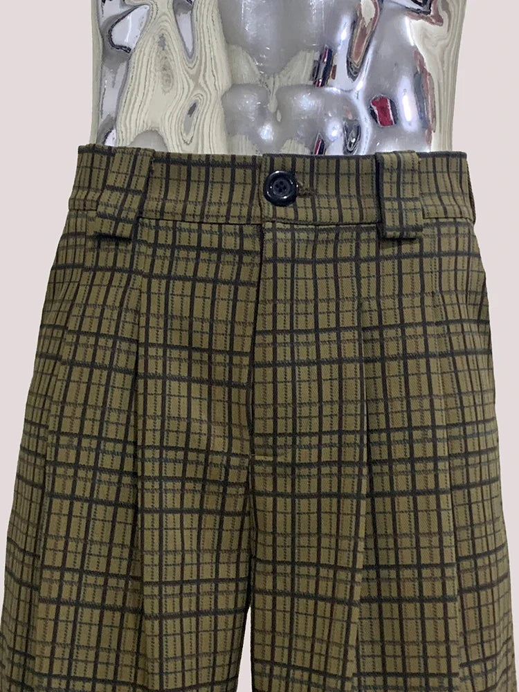 Y2K Plaid Gingham High Waist Jorts