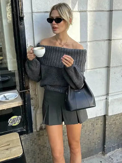 Y2K Pleated Mid Waist Mini Skirt