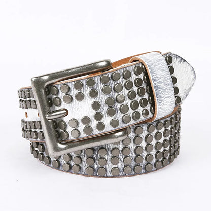 Y2K Punk Rivet Leather Belt