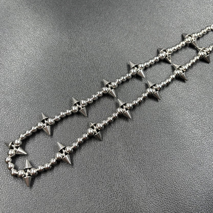 Y2K Punk Spike Choker Necklace
