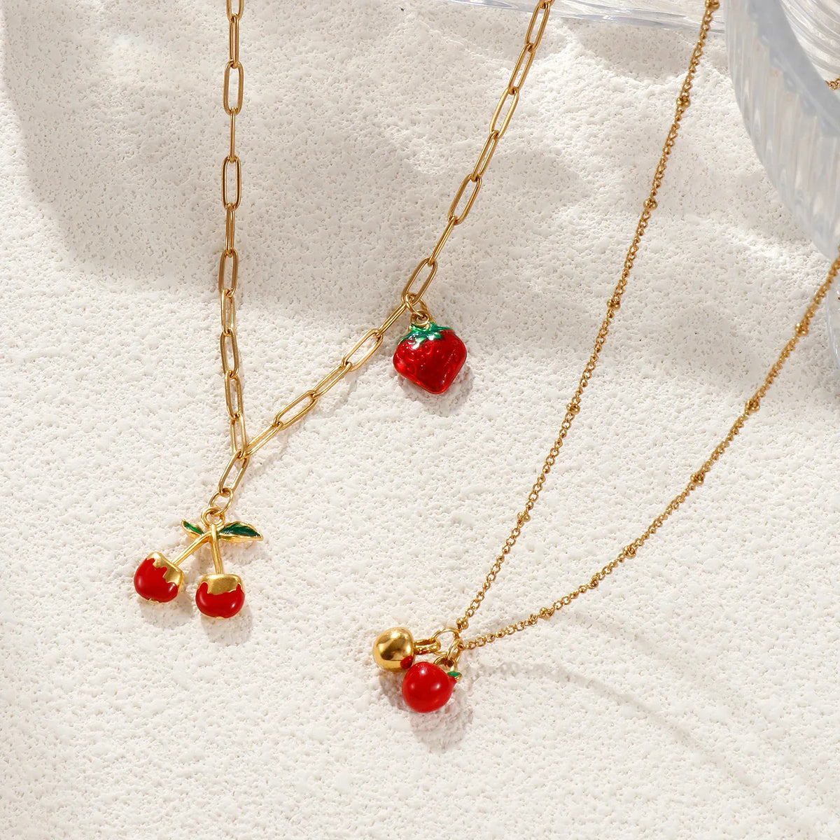 Y2K Red Fruit Pendant Necklace
