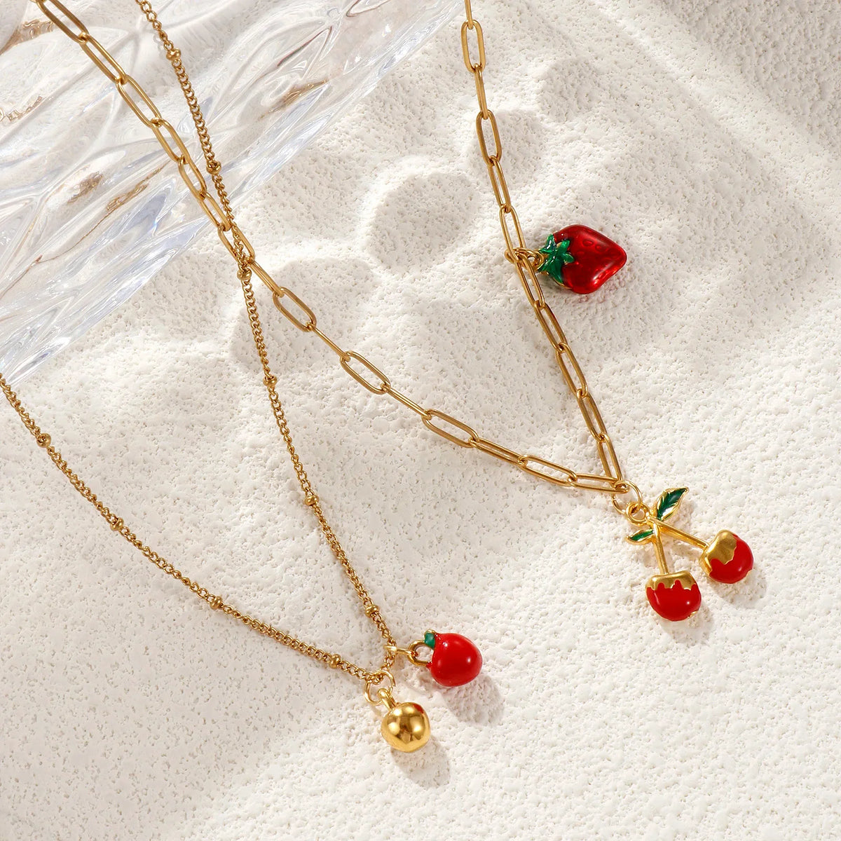 Y2K Red Fruit Pendant Necklace