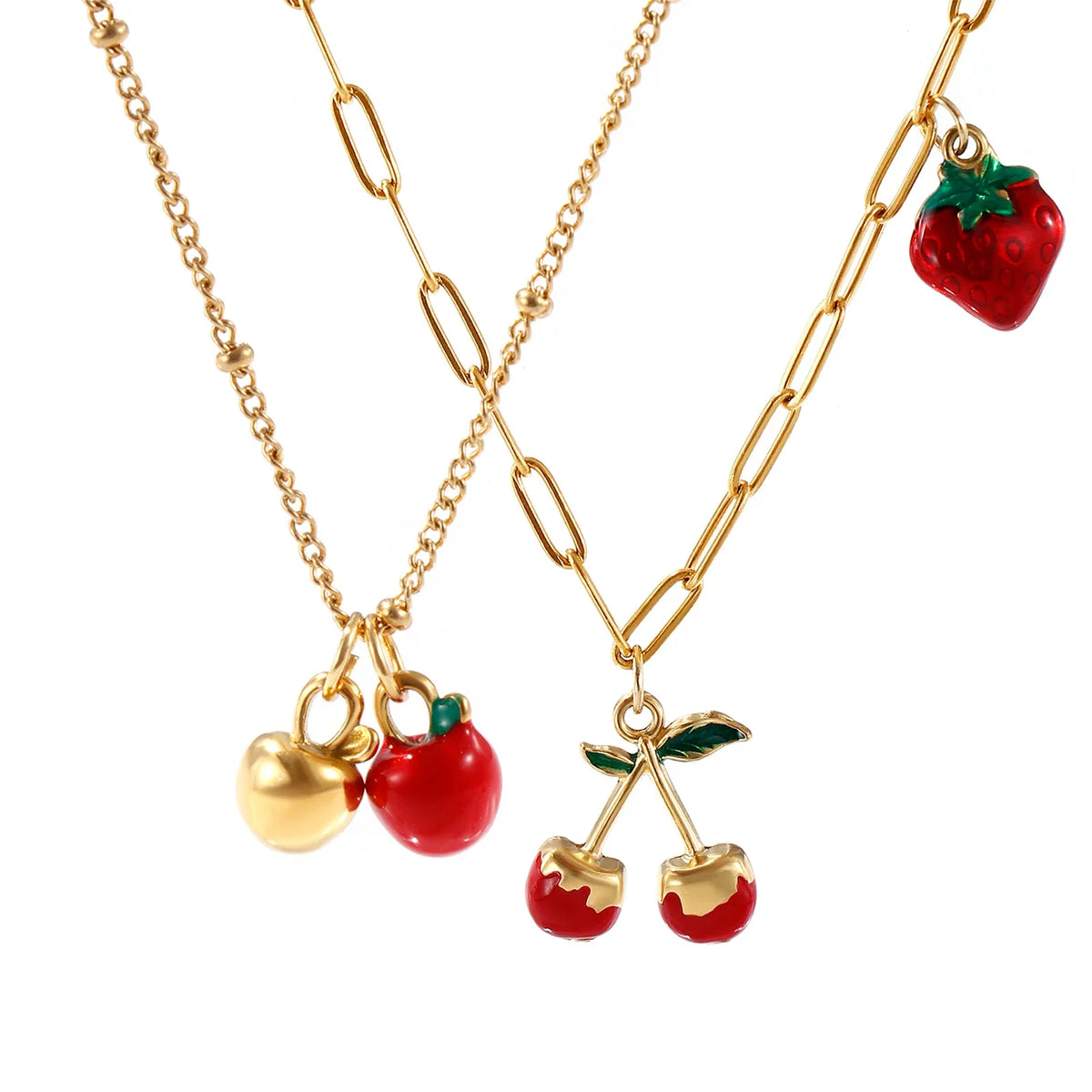 Y2K Red Fruit Pendant Necklace