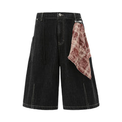 Y2K Removable Bandana Denim Shorts Jorts