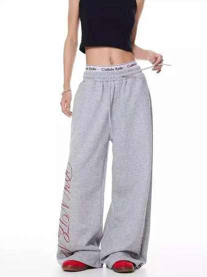 Y2K Rhinestone Graphic Sweatpants Joggers Trousers