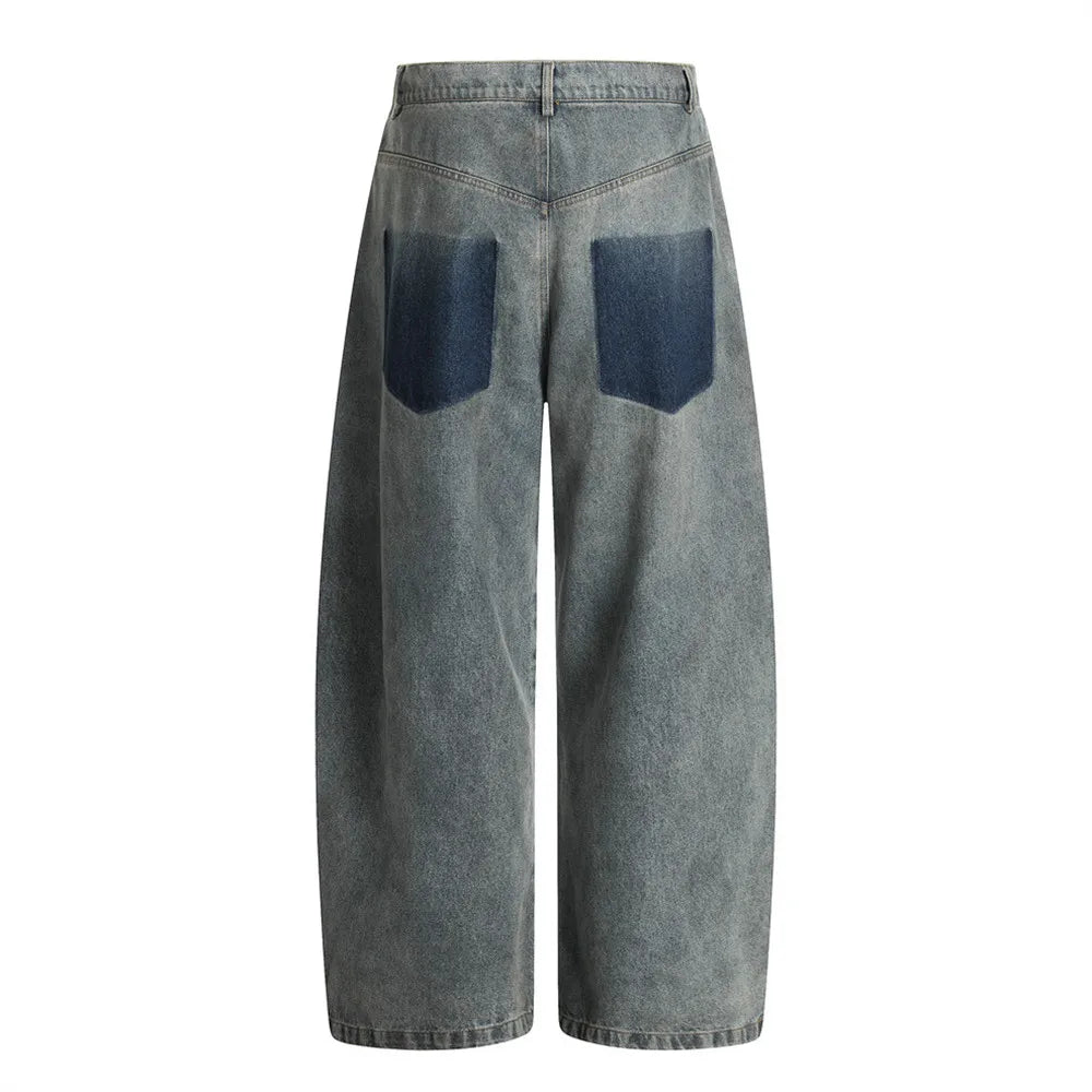 Y2K Ripped Distressed Baggy Denim Curved Barrel Jeans
