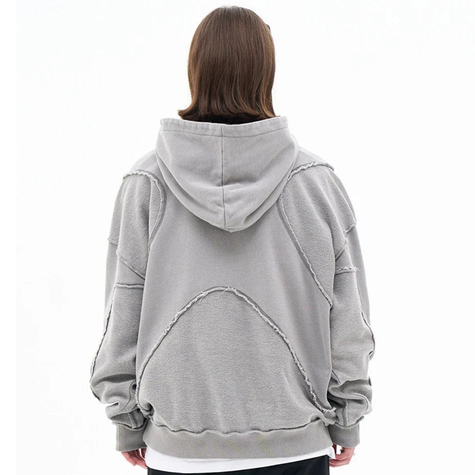 Y2K Rough Cut Segmented Hoodie