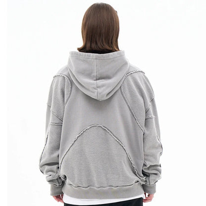 Y2K Rough Cut Segmented Hoodie