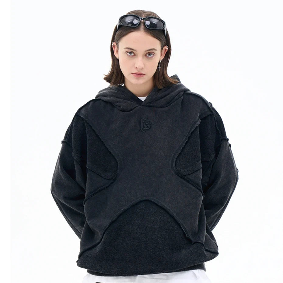 Y2K Rough Cut Segmented Hoodie