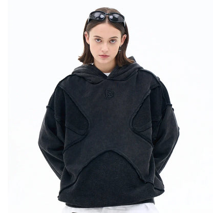 Y2K Rough Cut Segmented Hoodie