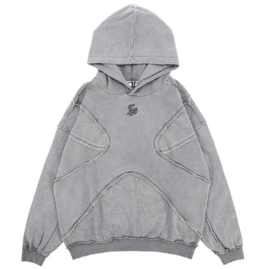 Y2K Rough Cut Segmented Hoodie