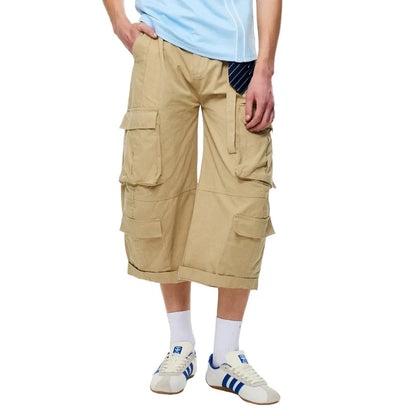 Y2K Safari Style Barrel Baggy Cargo Shorts Jorts