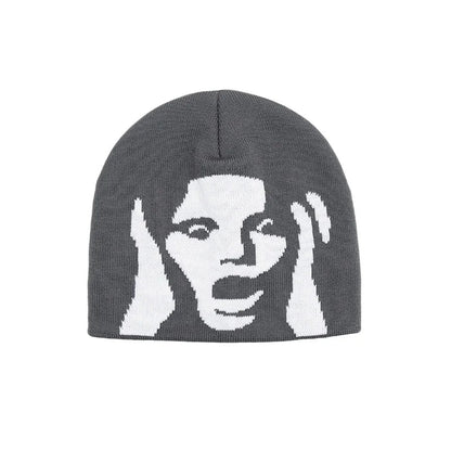 Y2K Scream Beanie Hat