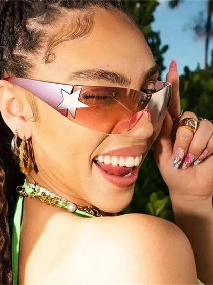 Y2K Silver Star Sunglasses