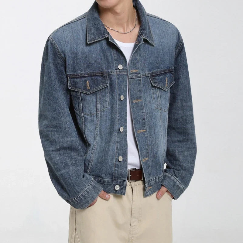 Y2K Single Breasted Button Up Denim Jacket