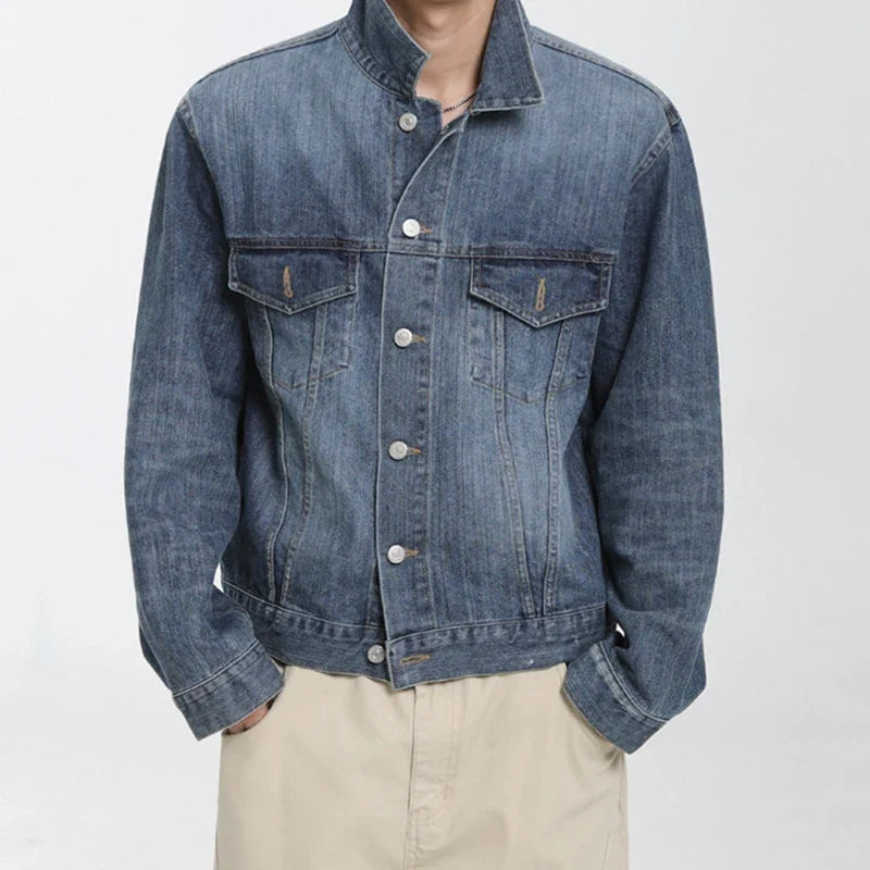 Y2K Single Breasted Button Up Denim Jacket
