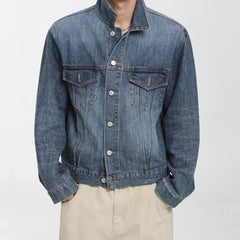 Y2K Single Breasted Button Up Denim Jacket