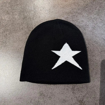Y2K Single Star Graphic Beanie