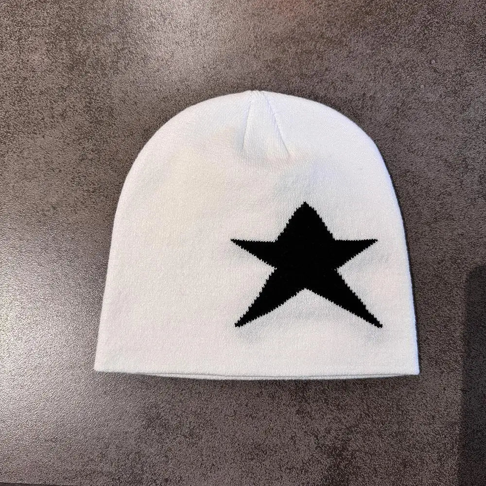 Y2K Single Star Graphic Beanie