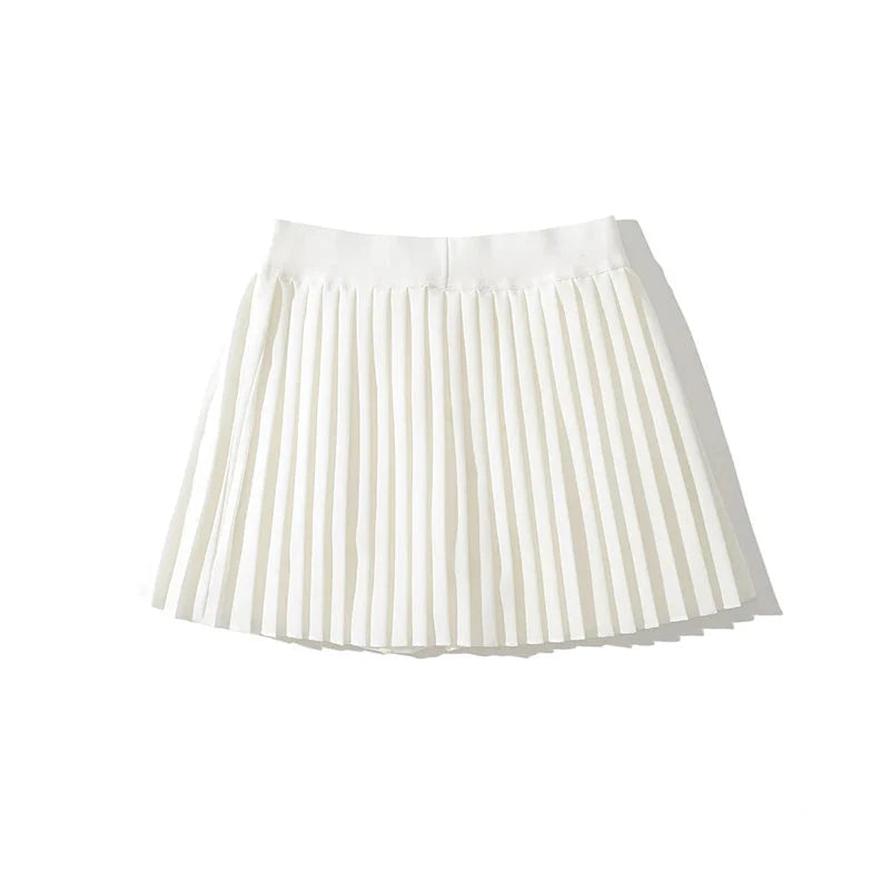 Y2K Skirt Pleated High Waist Tennis Mini Skirt
