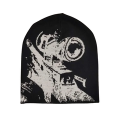 Y2K Sniper Graphic Beanie
