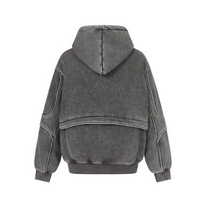 Y2K Spliced Washed Hoodie