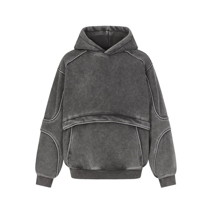 Y2K Spliced Washed Hoodie
