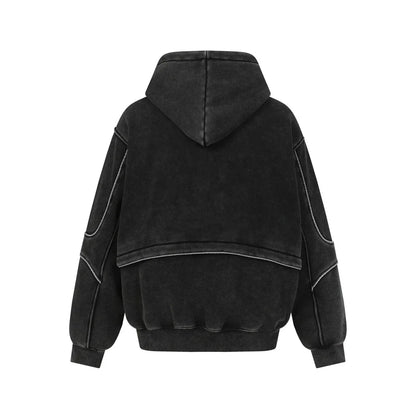 Y2K Spliced Washed Hoodie