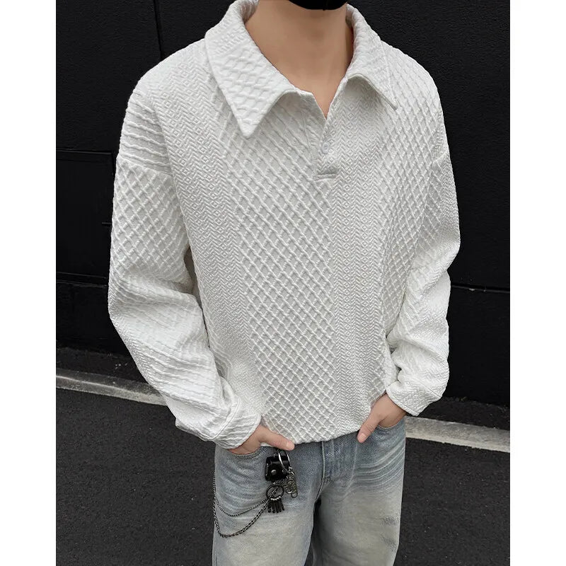 Y2K Spring Lapel Kitted Jumper Sweater