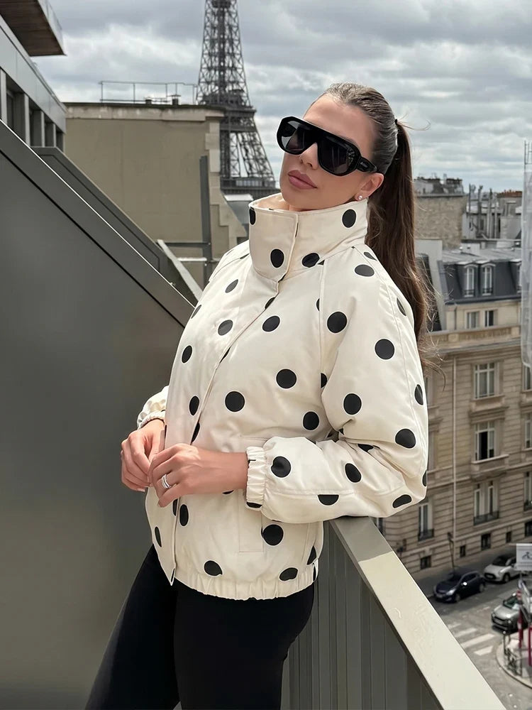 Y2K Spring Polka Dot Jacket Coat