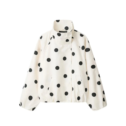 Y2K Spring Polka Dot Jacket Coat
