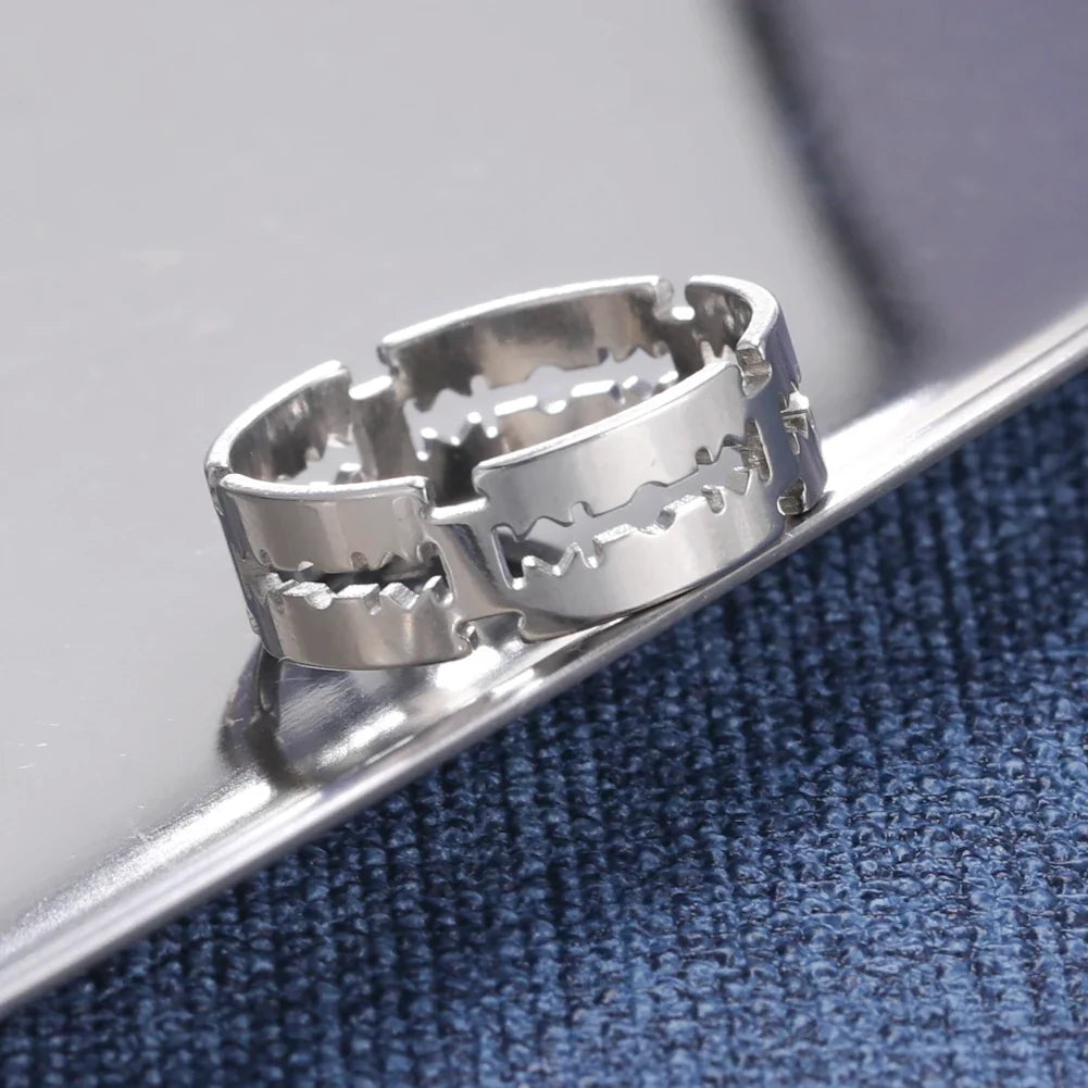 Y2K Stainless Steel Blade Ring