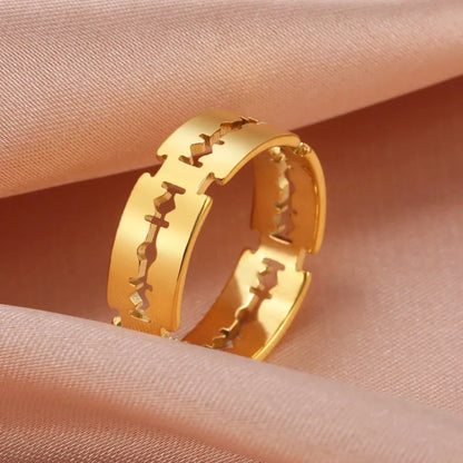 Y2K Stainless Steel Blade Ring