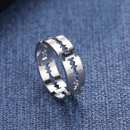 Y2K Stainless Steel Blade Ring