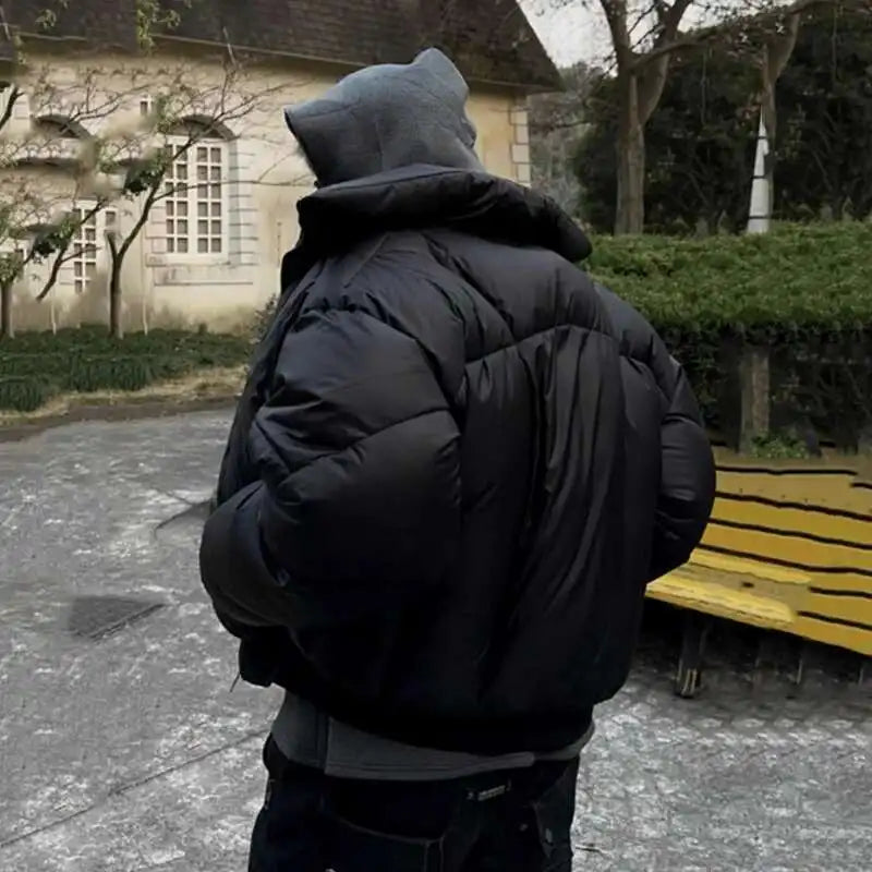 Y2K Star Zipper Padded Puffer Jacket Coat