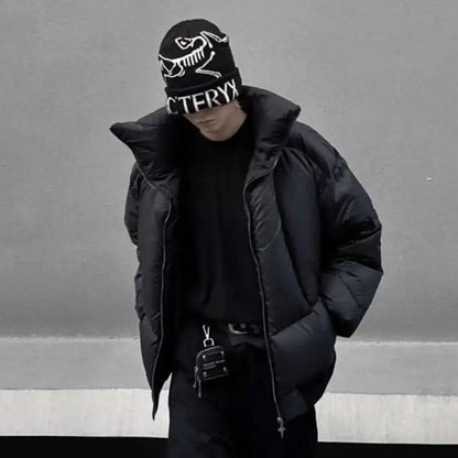 Y2K Star Zipper Padded Puffer Jacket Coat