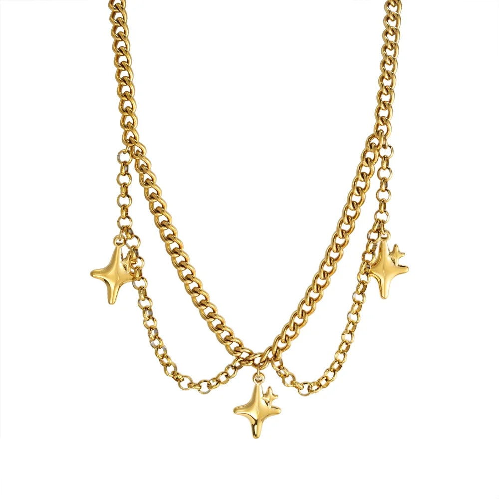 Y2K Starry Night Pendant Necklace