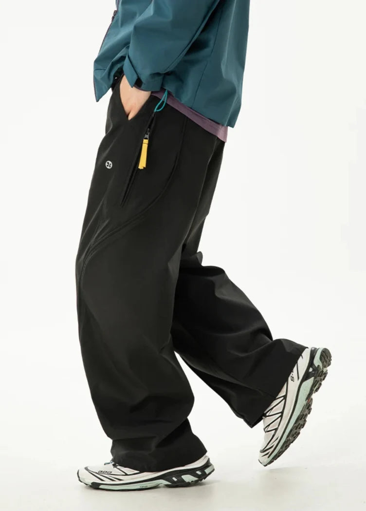 Y2K Straight Leg Parachute Trousers