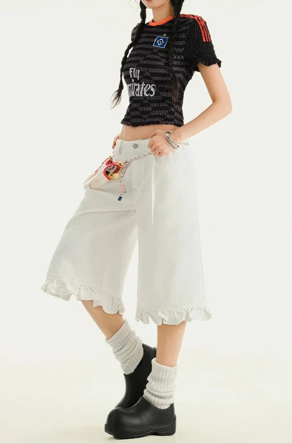 Y2K Streetwear Womens Denim Shorts Jorts