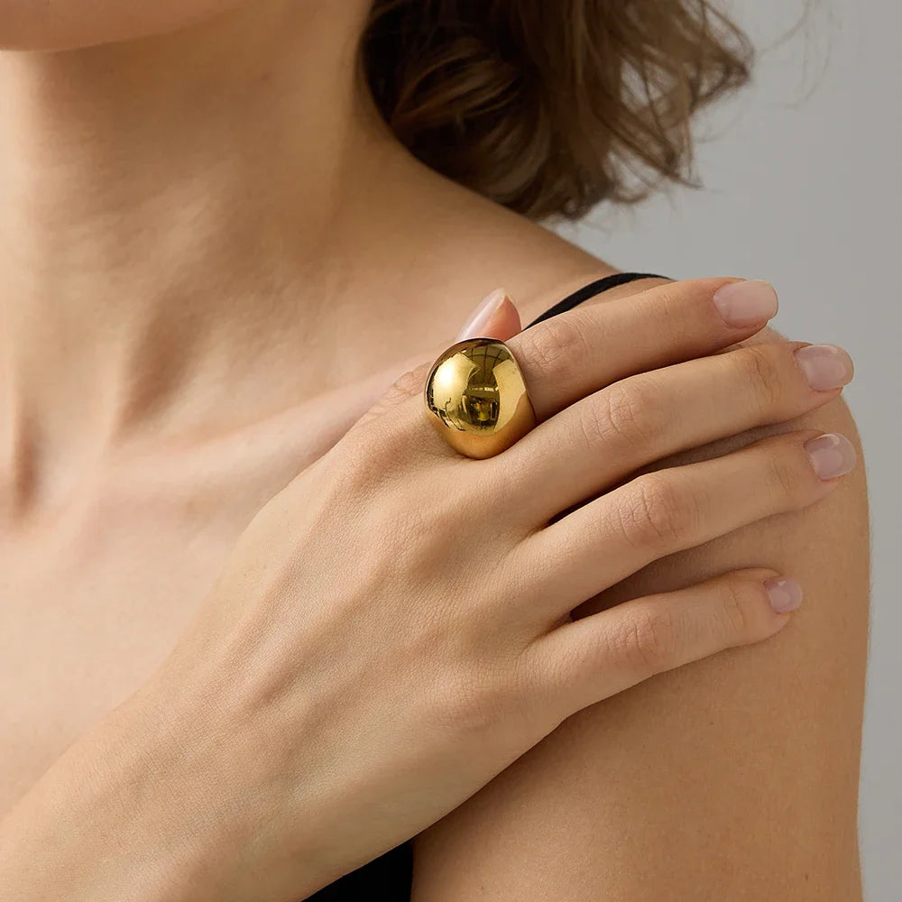 Y2K Style Chunky Aesthetic Dome Ring