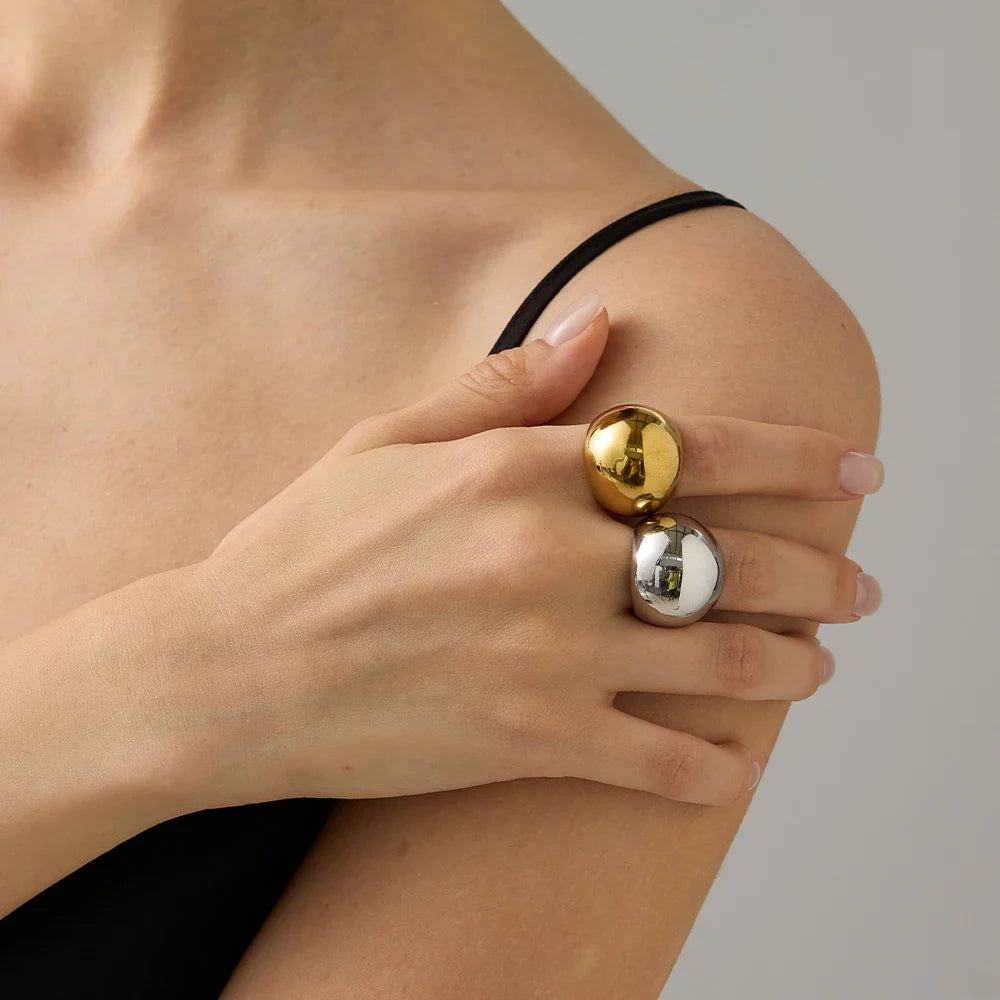 Y2K Style Chunky Aesthetic Dome Ring